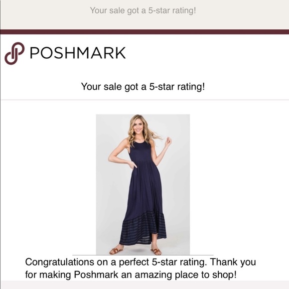 NAVY MAXI DRESS - Picture 4 of 6